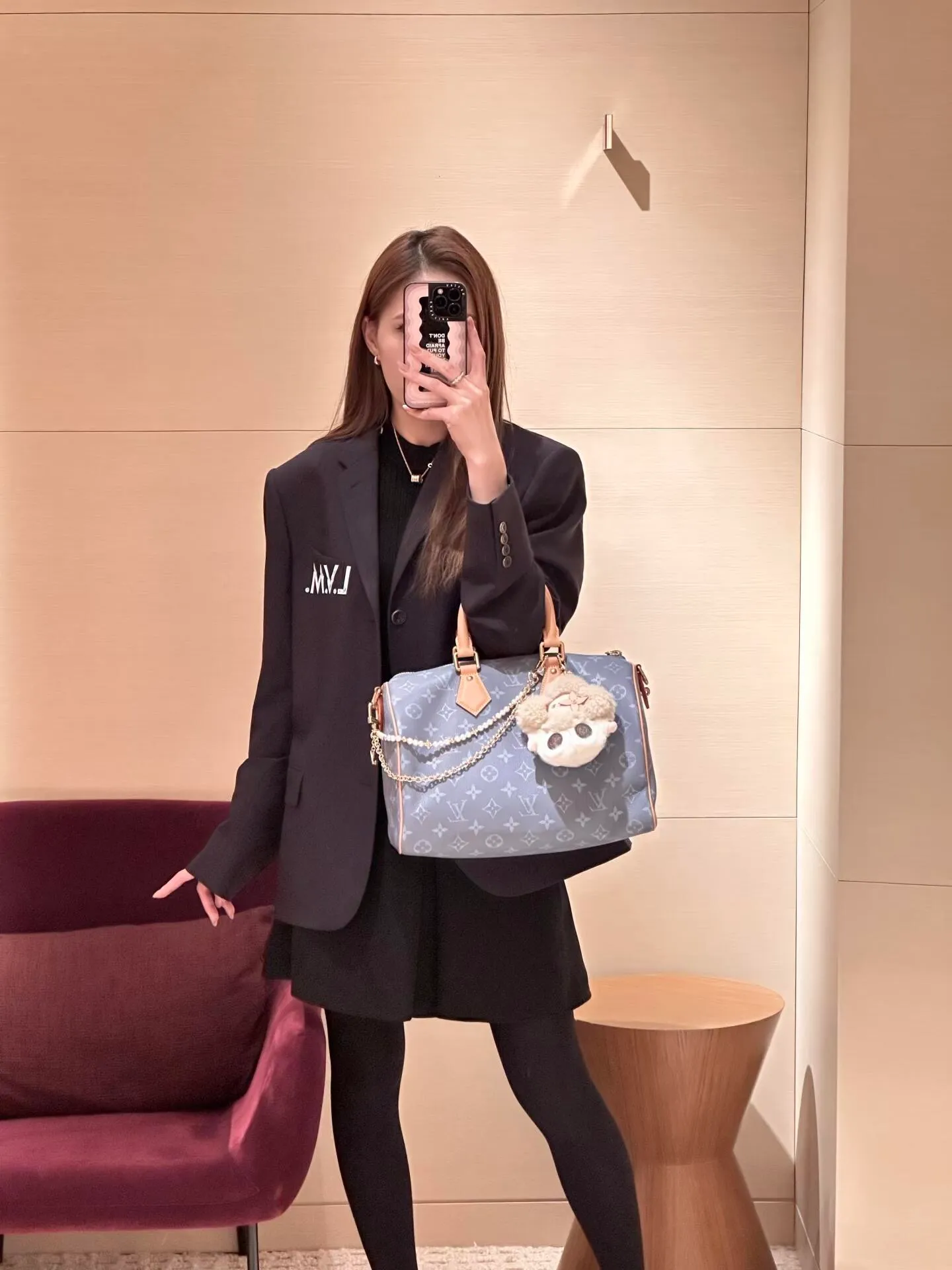 Louis Vuitton Pocket Embroidered Single Breasted Suit Jacket